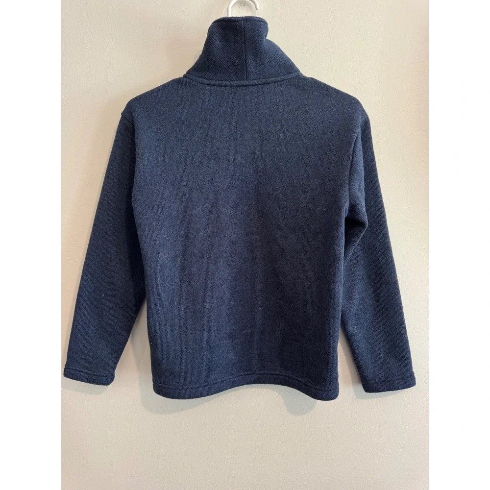 Old Navy Shawl Collar Knit Sweater Boys L 10-12 Navy Blue Button Detail
